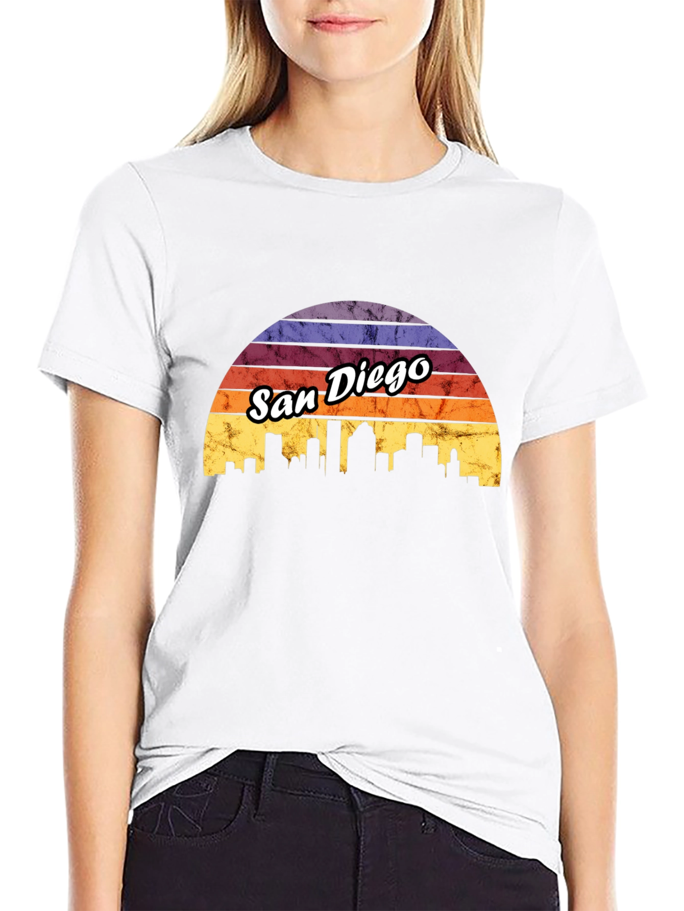 San Diego Skyline Retro T-Shirt