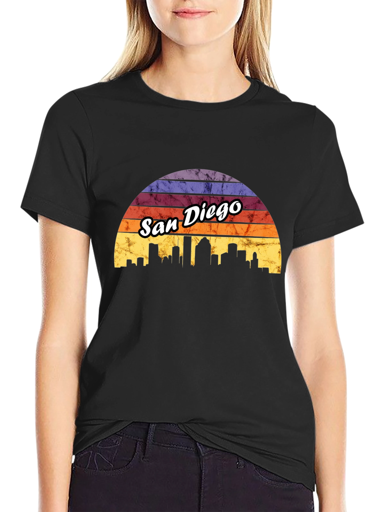 San Diego Skyline Retro T-Shirt