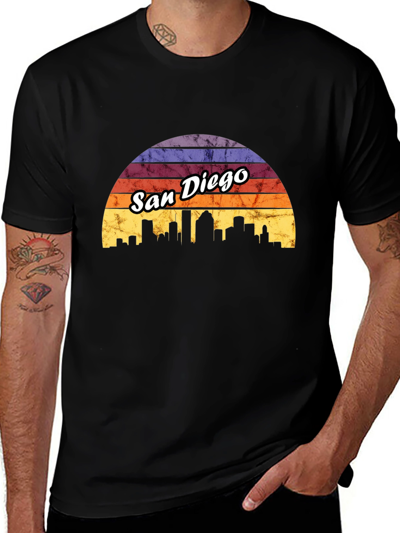 San Diego Skyline Retro T-Shirt