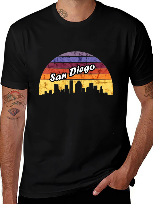 San Diego Skyline Retro T-Shirt