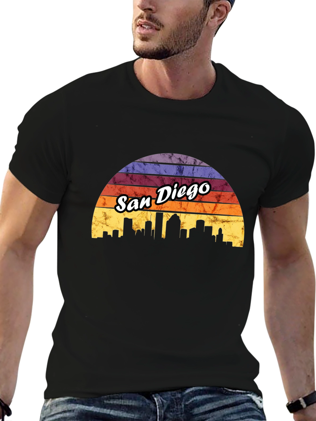 San Diego Skyline Retro T-Shirt
