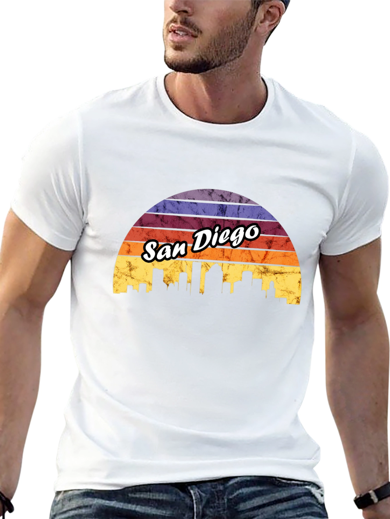 San Diego Skyline Retro T-Shirt
