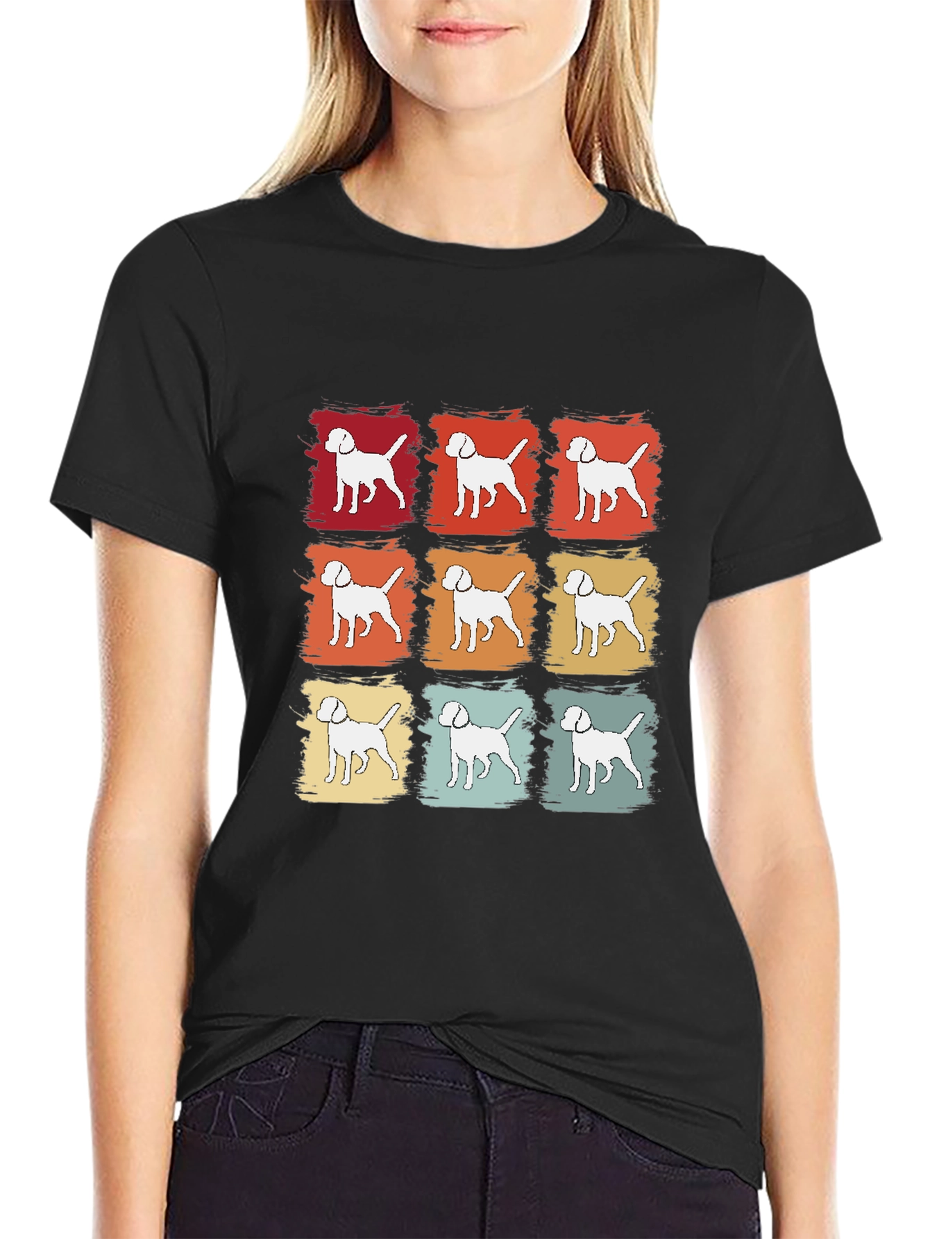 Retro Dog T-Shirt - Canine Pop Art Tee