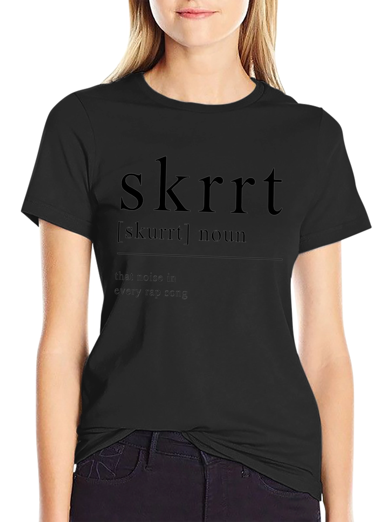 Skrrt Definition Black T-Shirt - Rap Music Tee