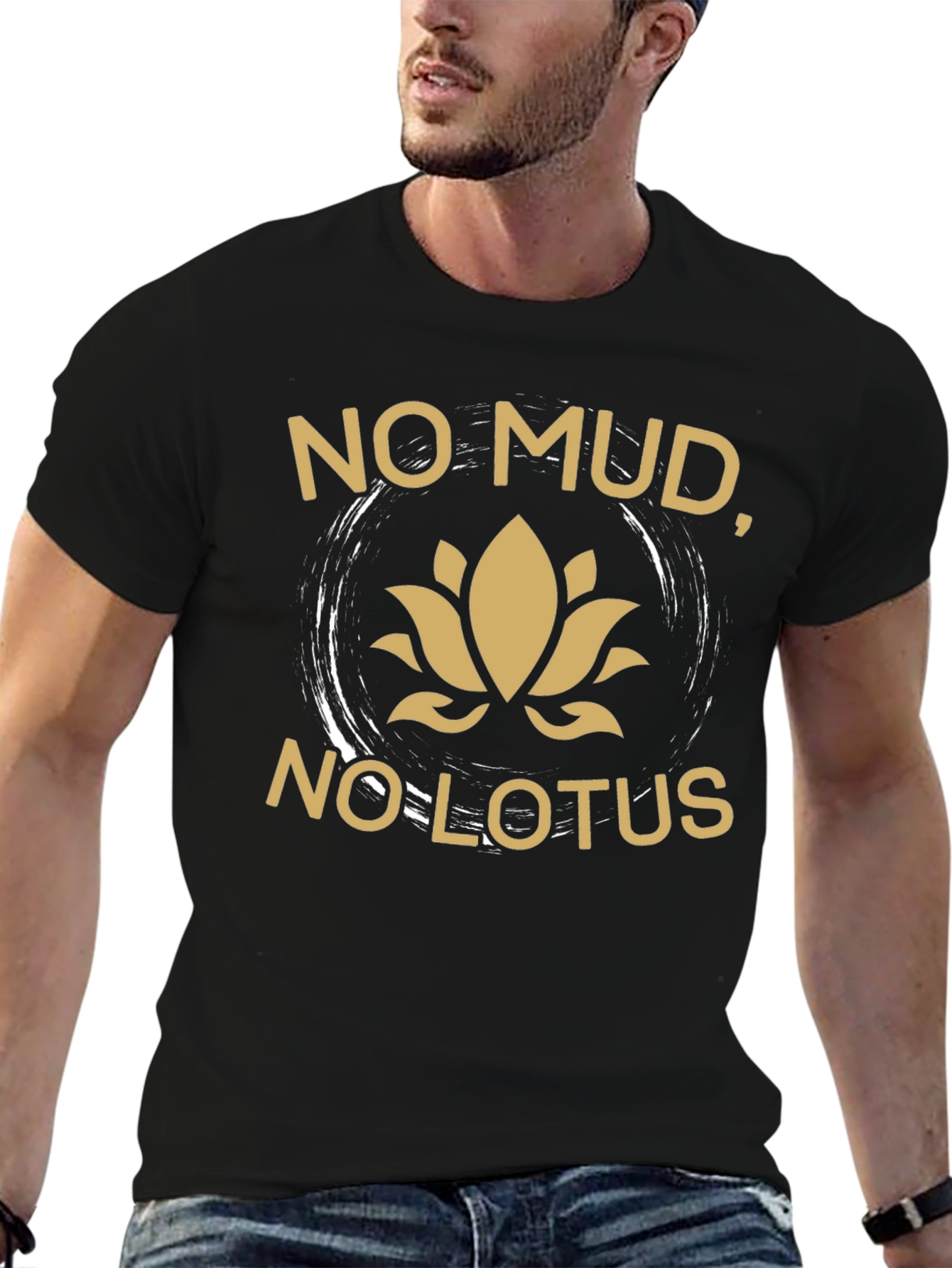 No Mud No Lotus Graphic Tee - Black
