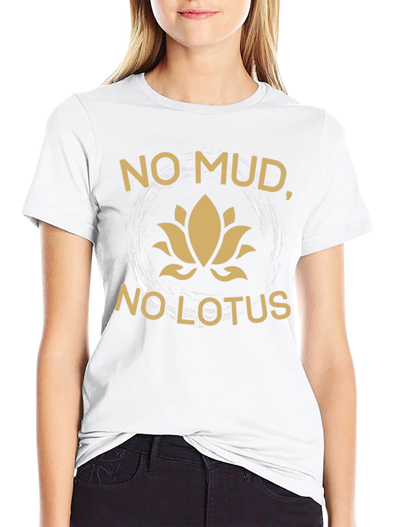No Mud No Lotus Graphic Tee - Black