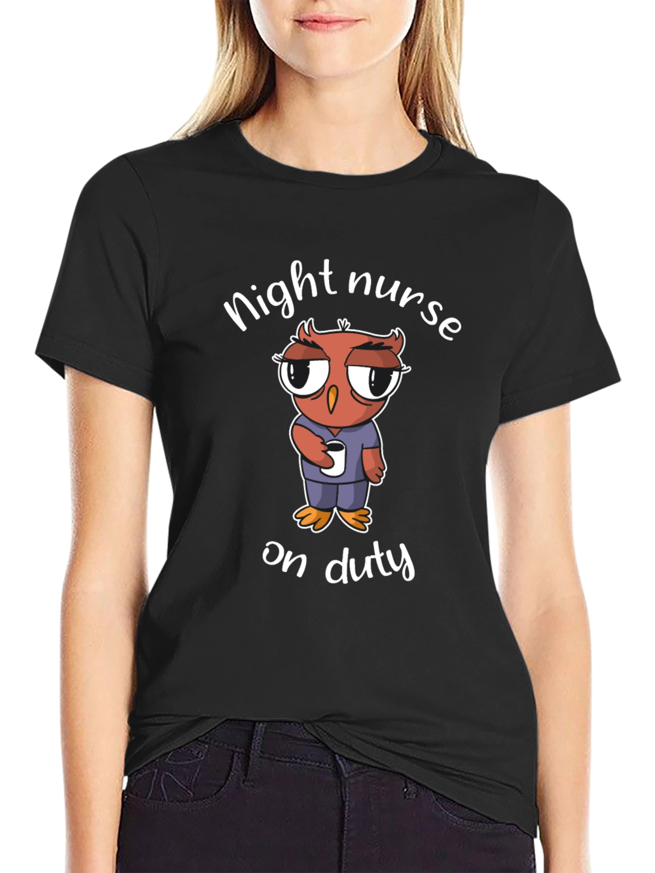 Night Nurse Owl T-Shirt On Duty