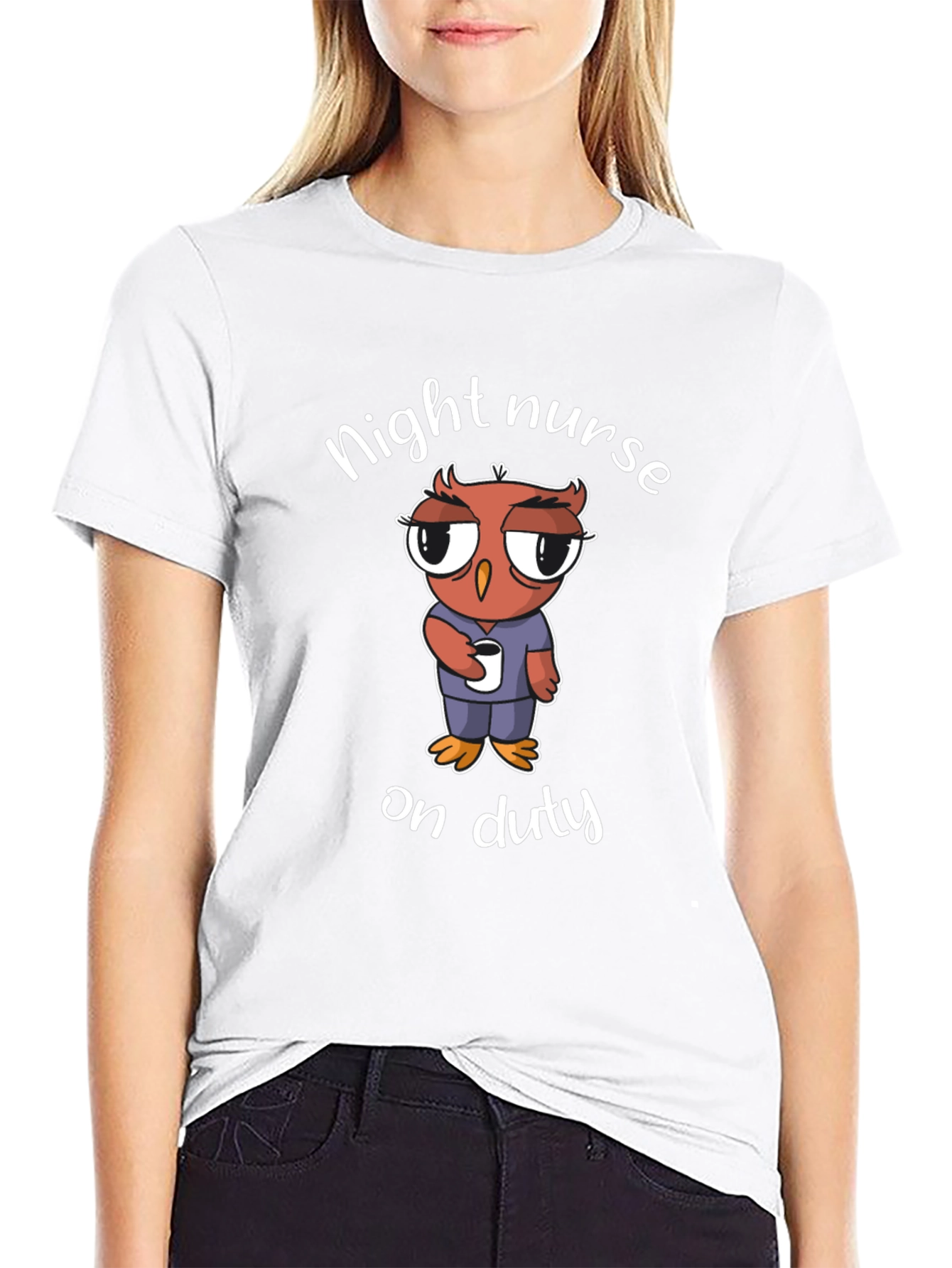 Night Nurse Owl T-Shirt On Duty