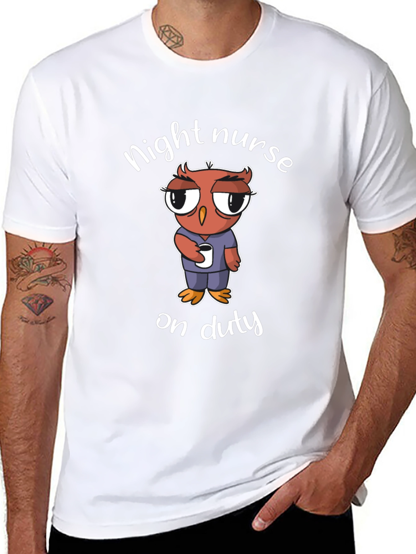 Night Nurse Owl T-Shirt On Duty