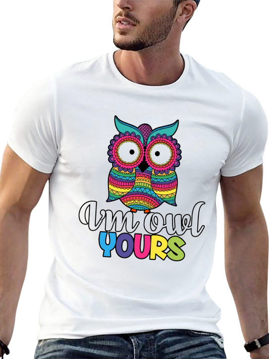 Am Owl Yours T-Shirt - Quirky Colorful Design