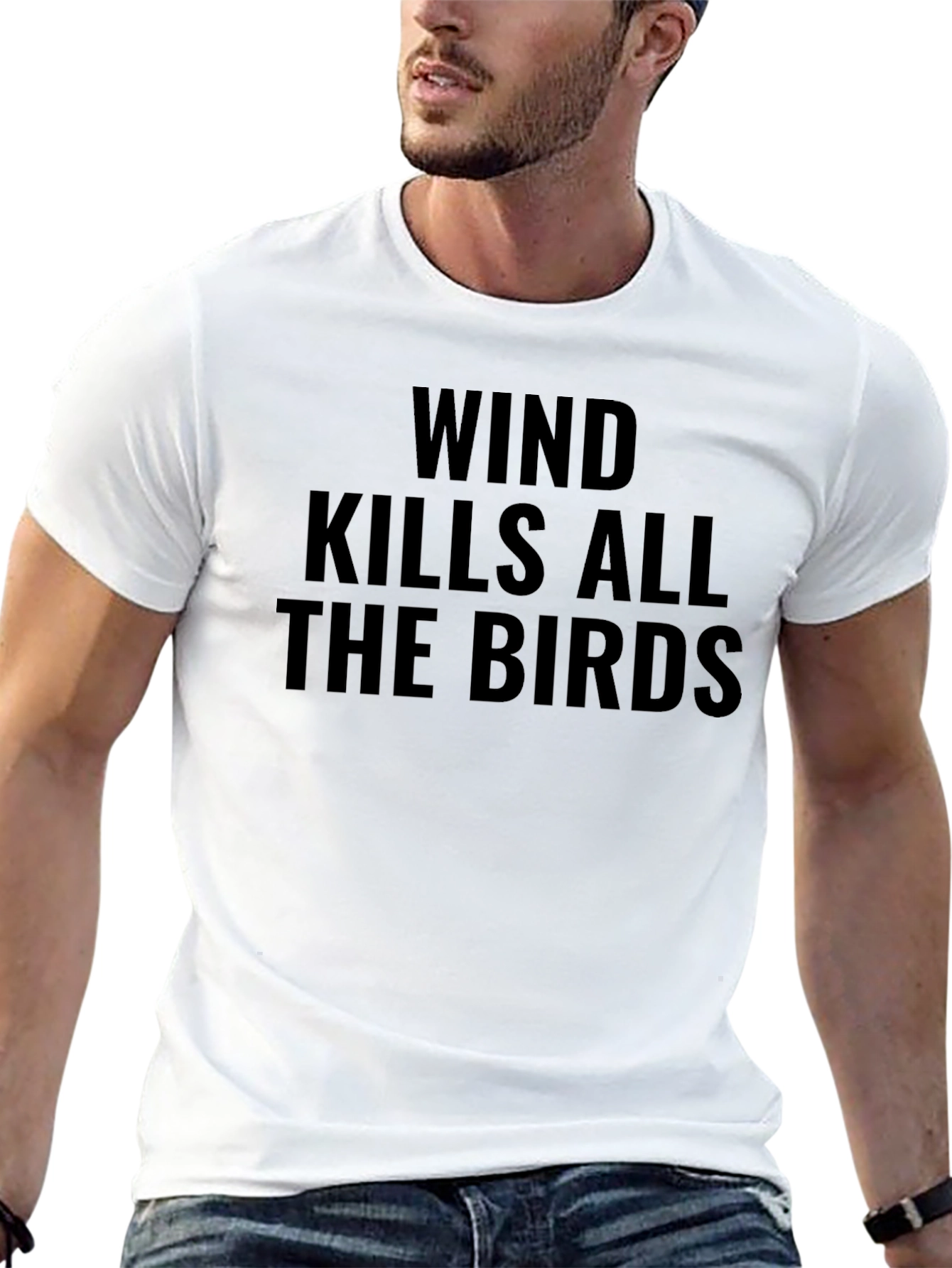 Wind Kills All The Birds Black T-Shirt