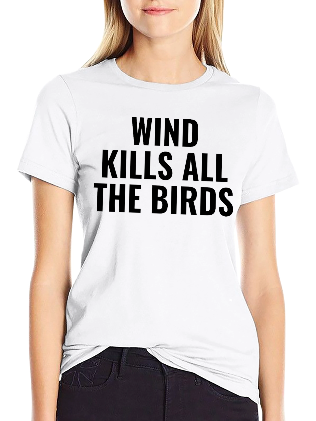 Wind Kills All The Birds Black T-Shirt