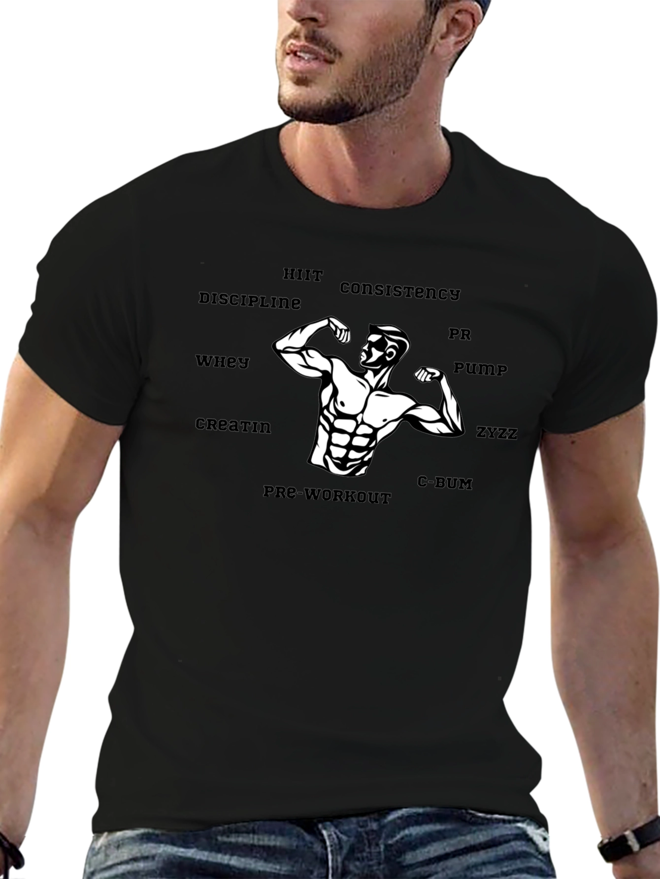 Fitness Motivation Black T-Shirt