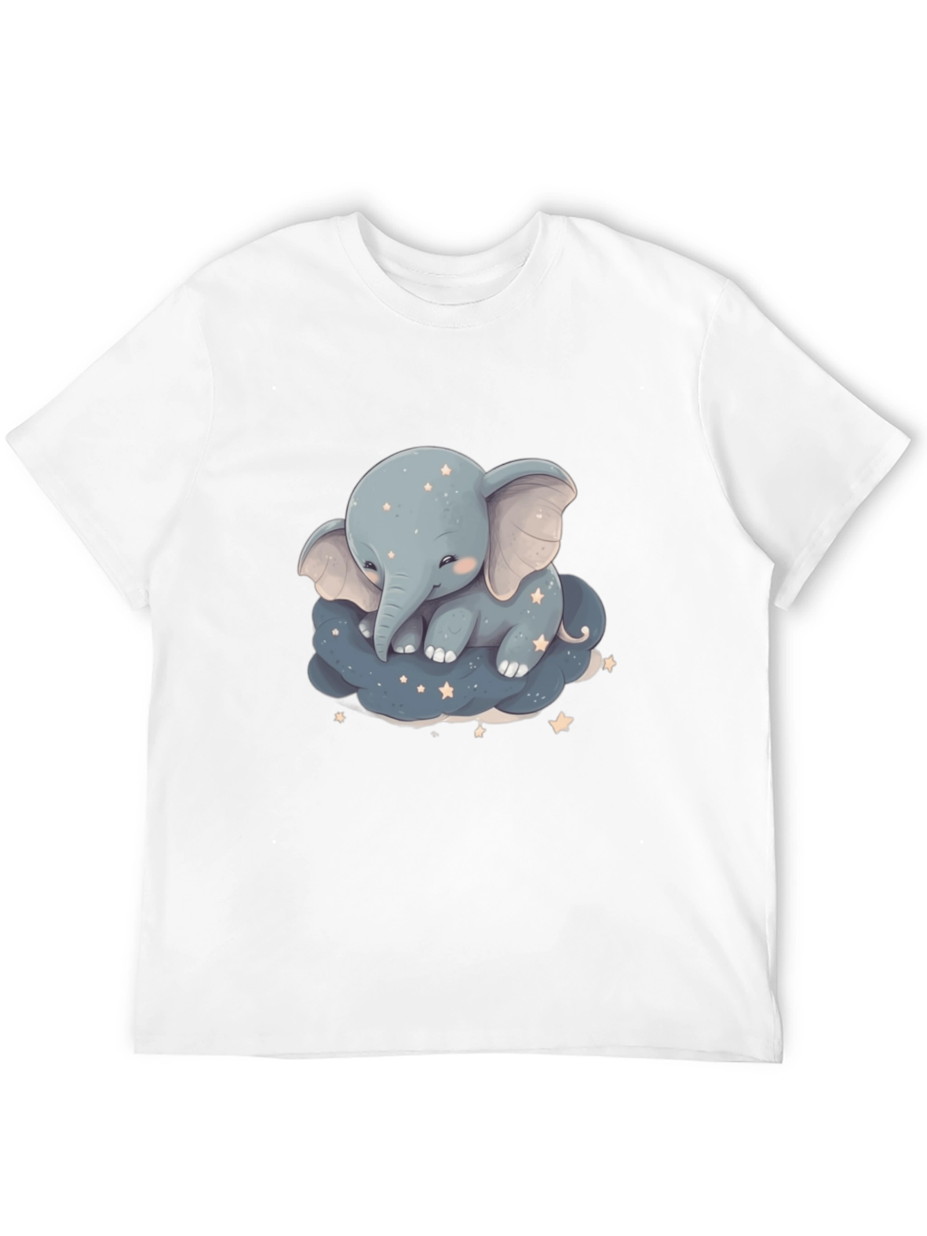 Cute Elephant On Cloud Graphic Tee