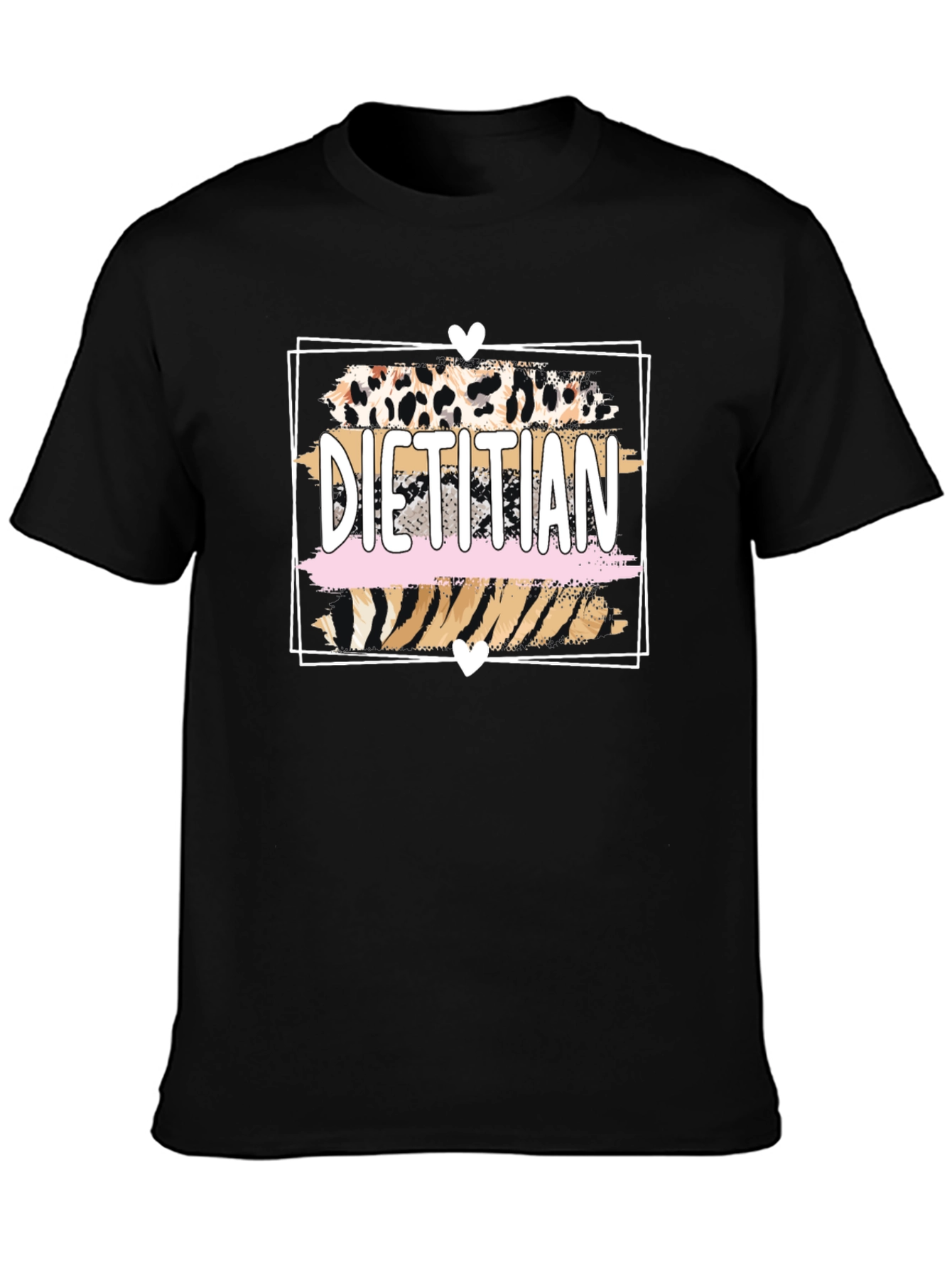 Dietitian Graphic T-Shirt - Animal Print Design