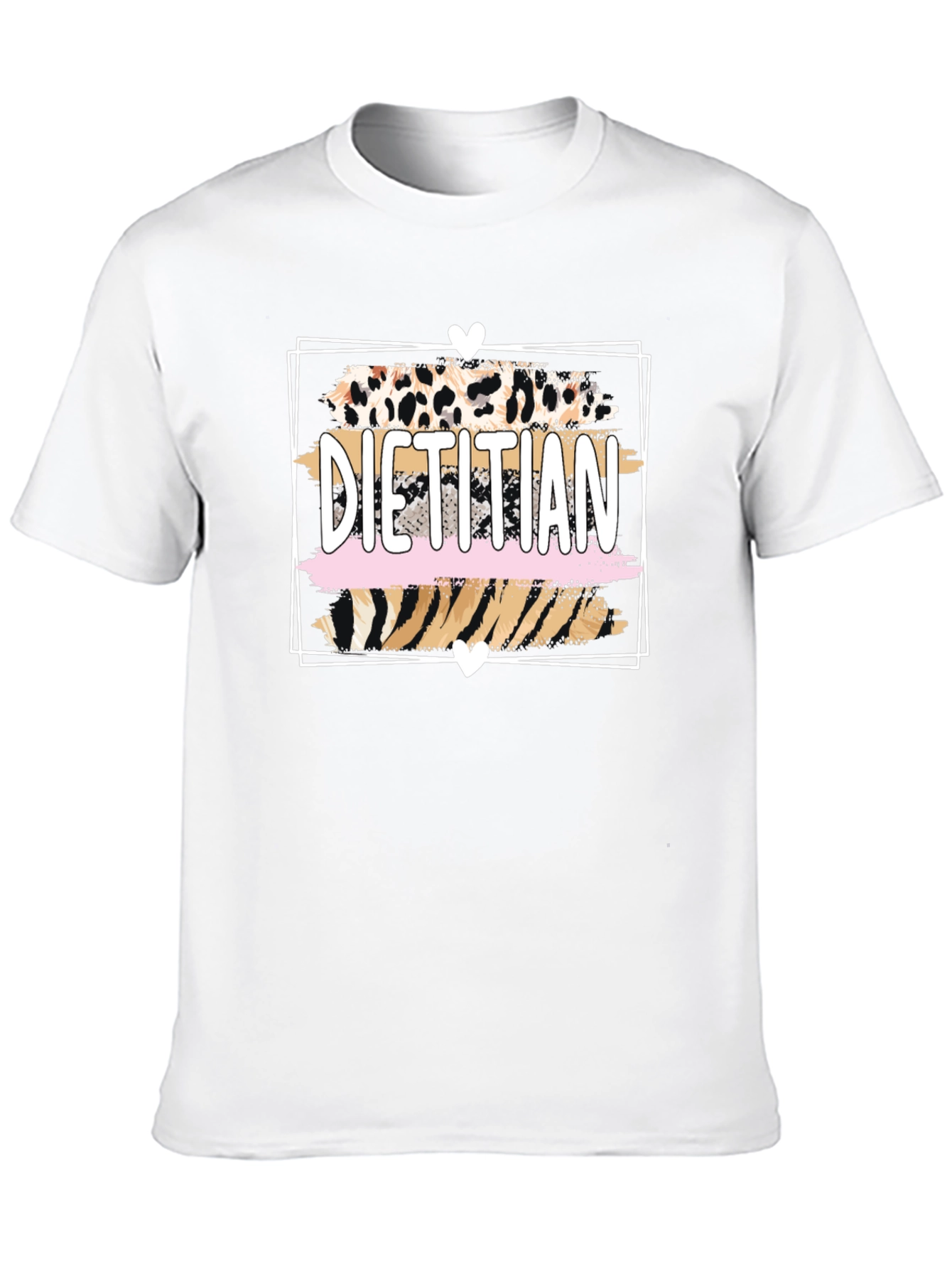 Dietitian Graphic T-Shirt - Animal Print Design