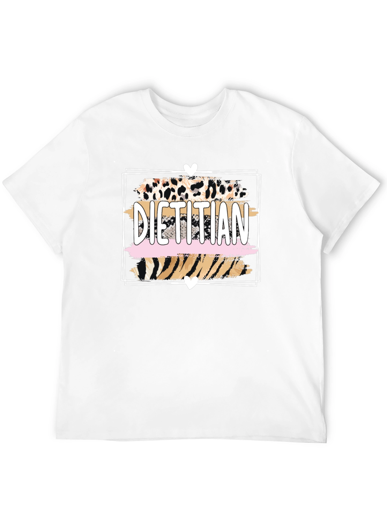 Dietitian Graphic T-Shirt - Animal Print Design