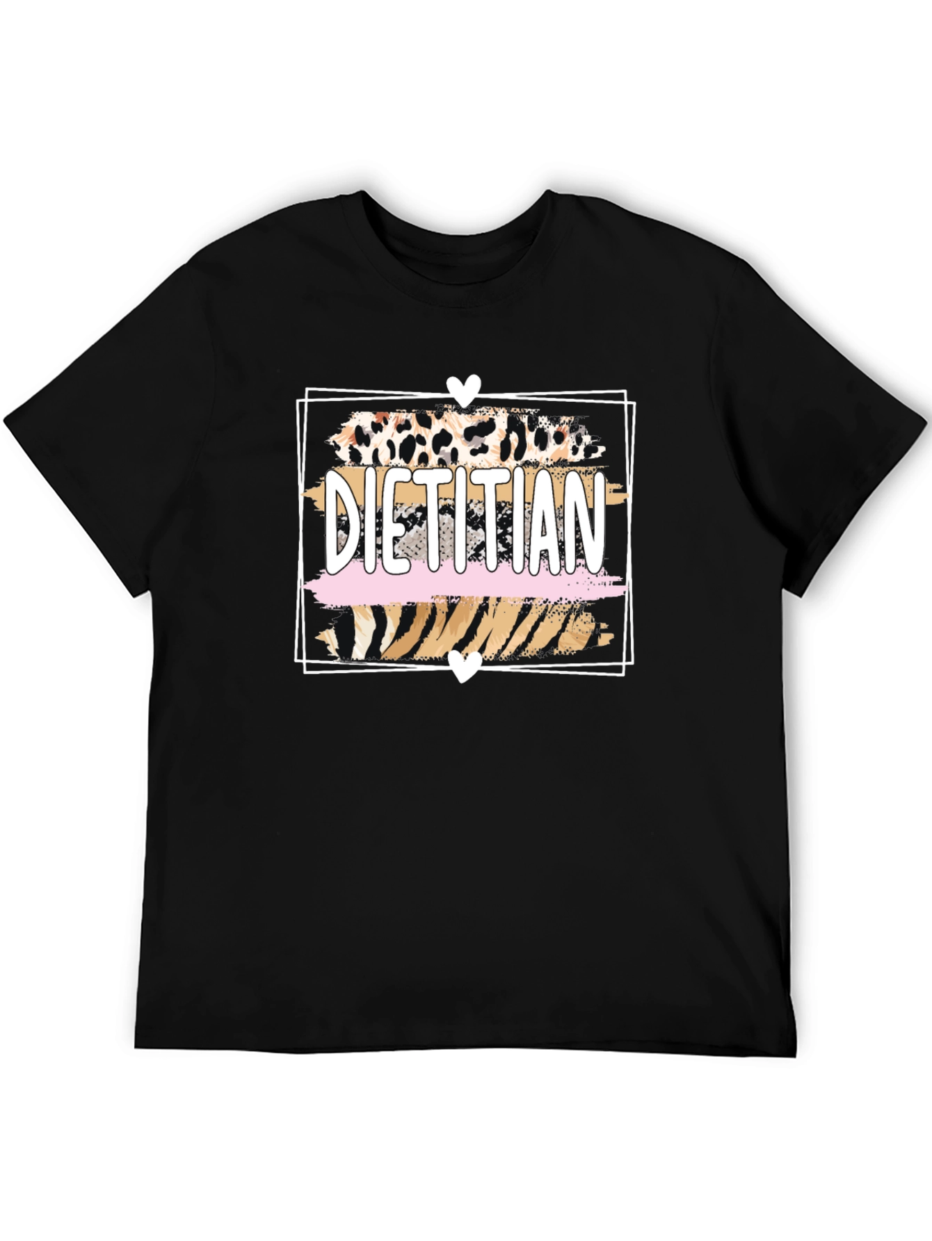Dietitian Graphic T-Shirt - Animal Print Design