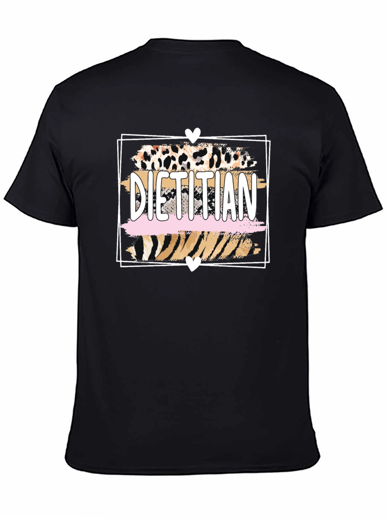 Dietitian Graphic T-Shirt - Animal Print Design