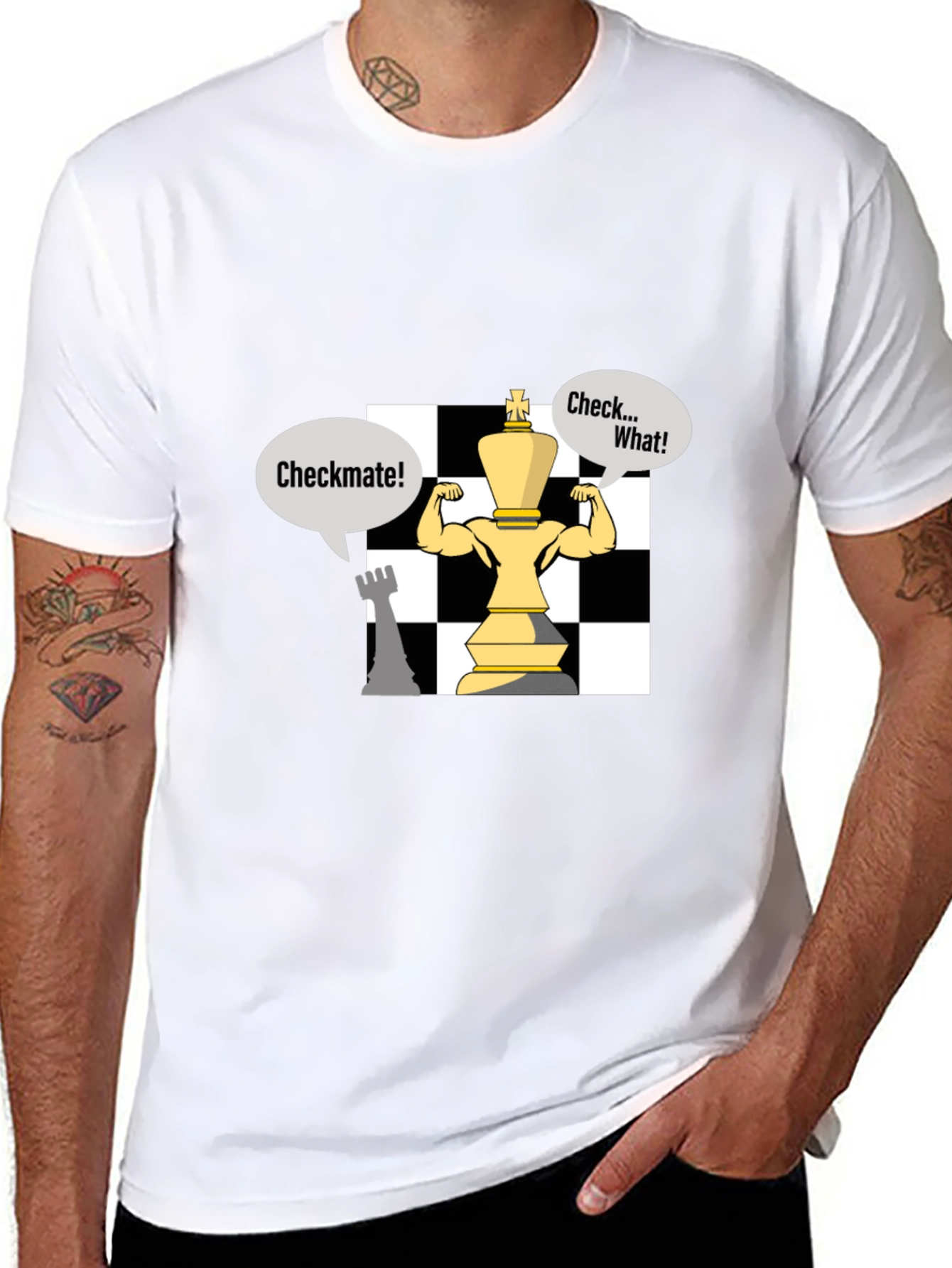Checkmate Chess T-Shirt - Funny King Design