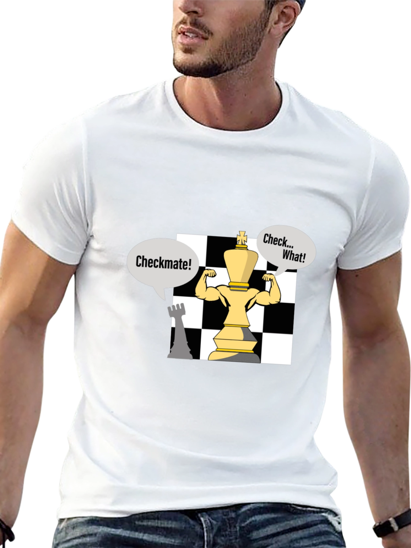 Checkmate Chess T-Shirt - Funny King Design