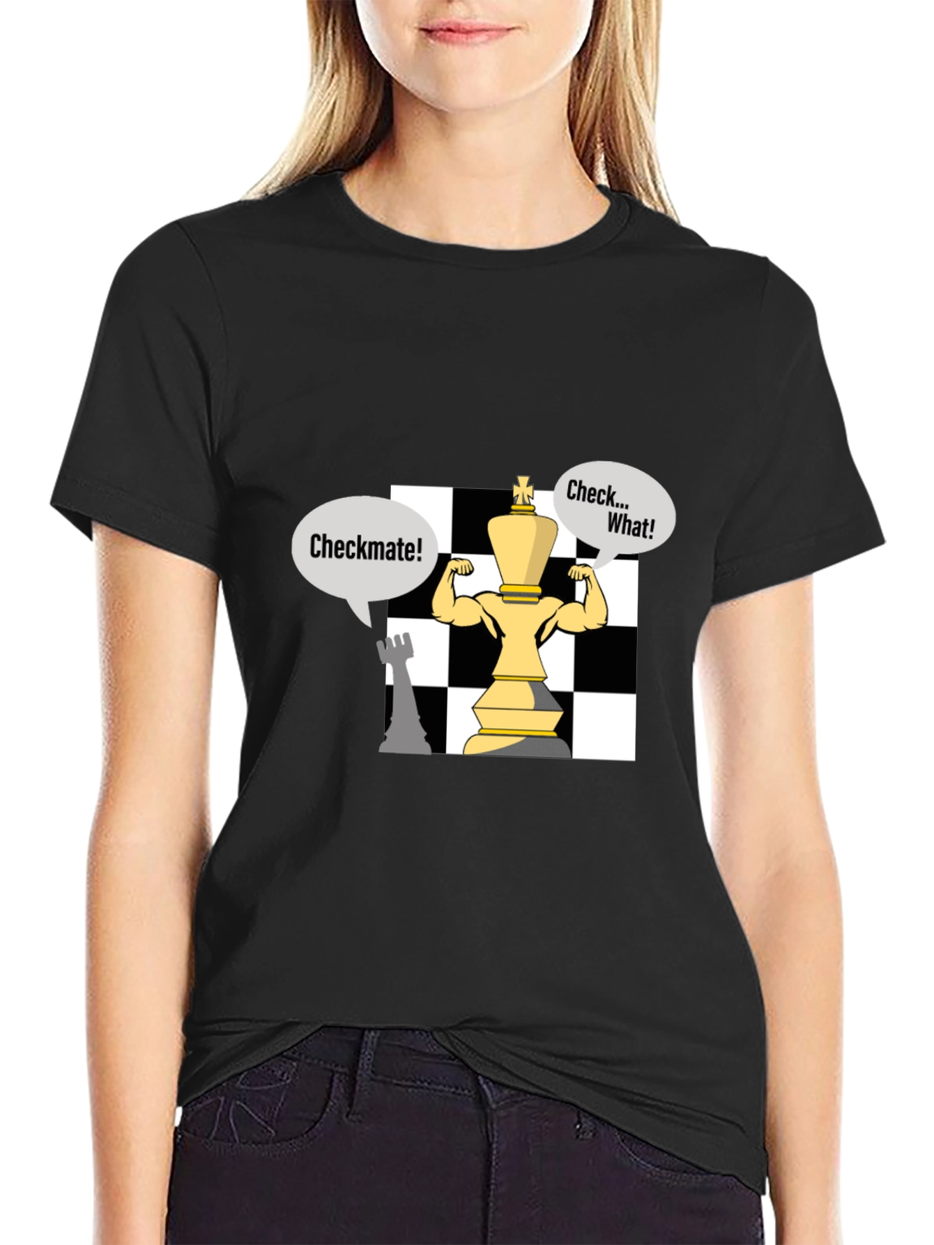 Checkmate Chess T-Shirt - Funny King Design