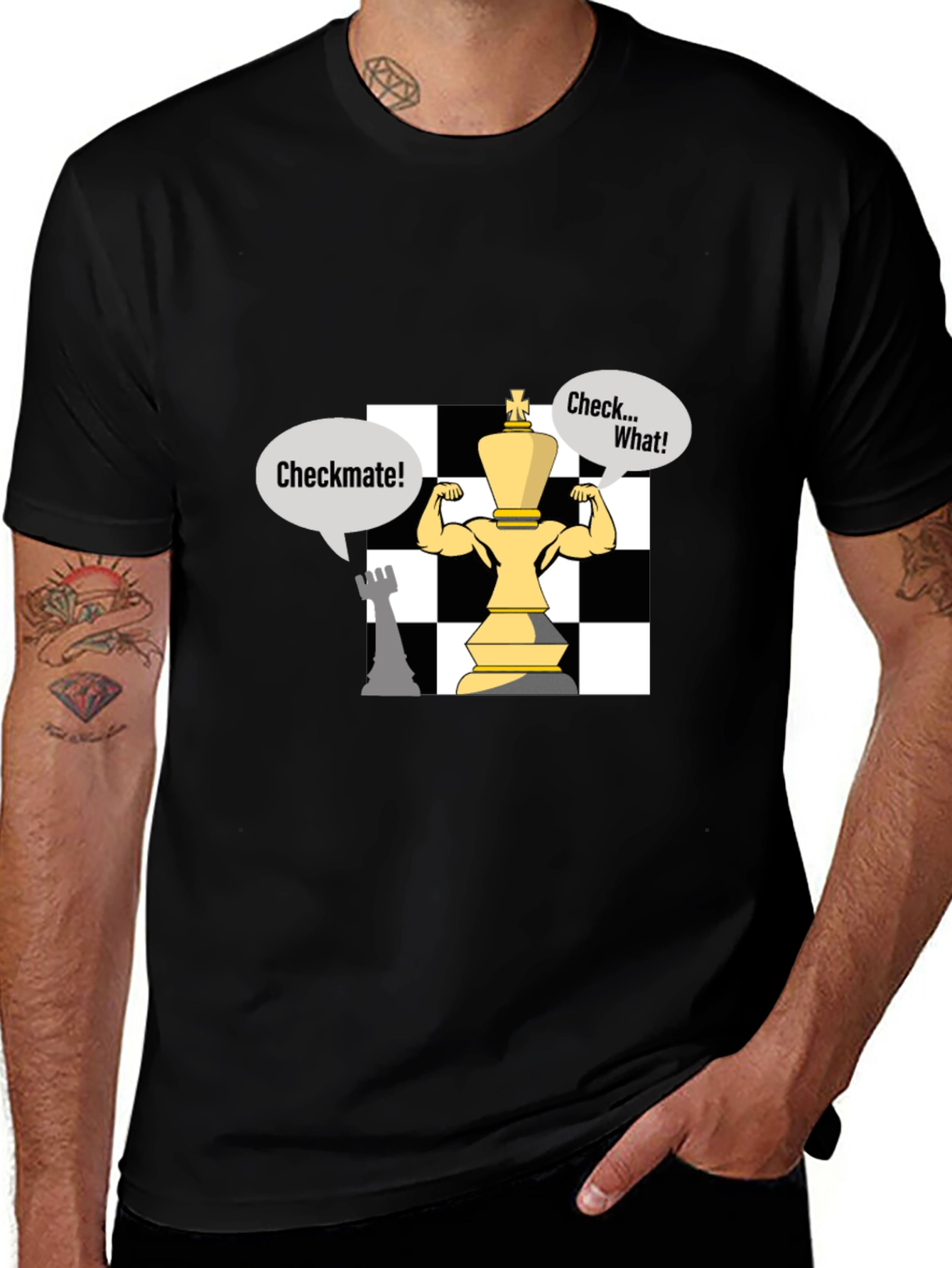 Checkmate Chess T-Shirt - Funny King Design