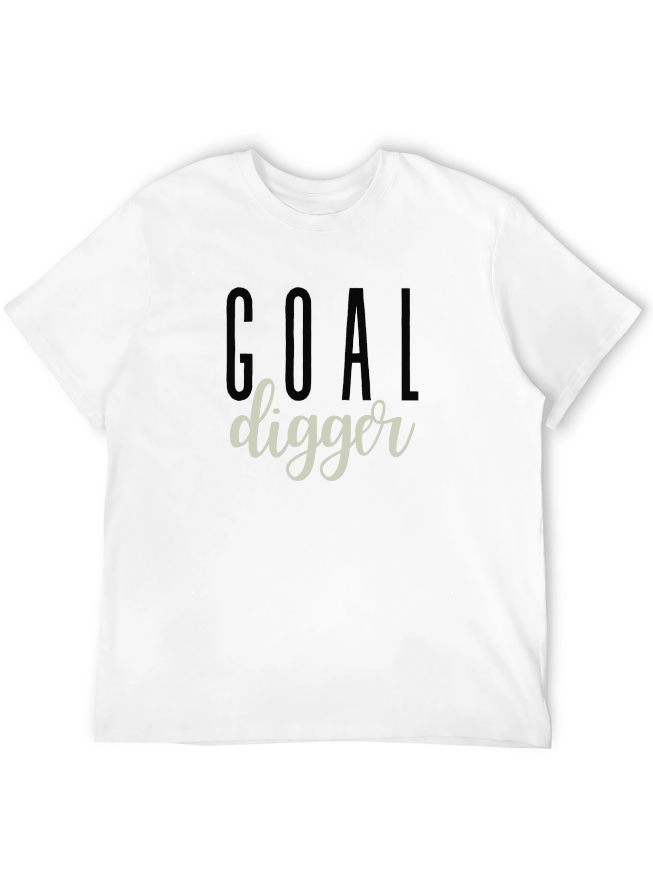 Goal Digger Graphic Tee - Black Cotton T-Shirt