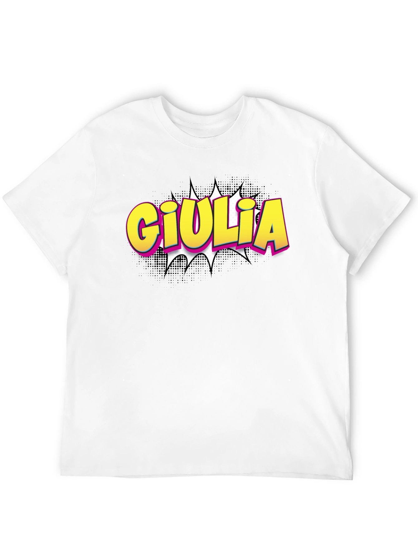Giulia Comic Book Style Graphic T-Shirt