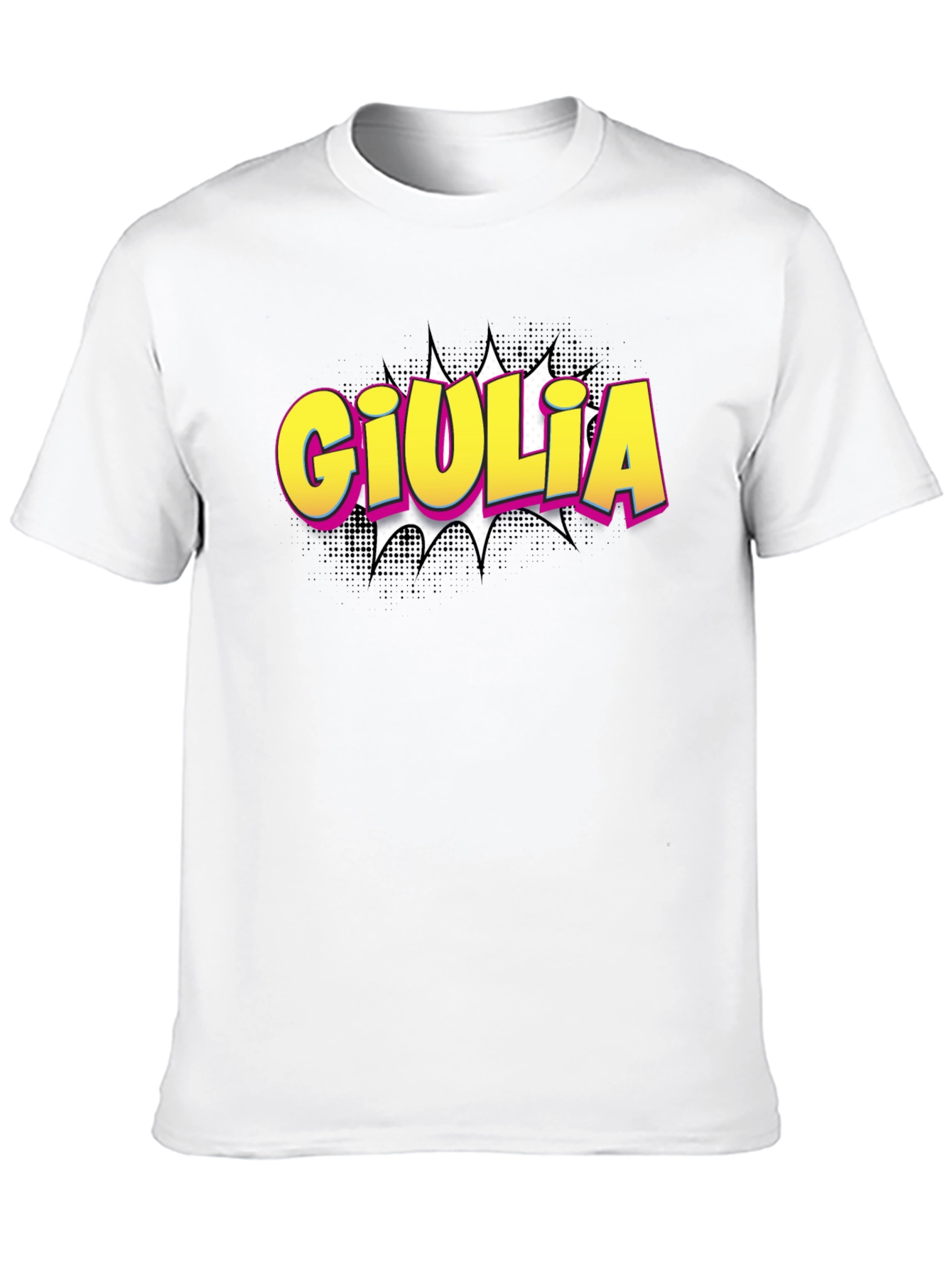 Giulia Comic Book Style Graphic T-Shirt