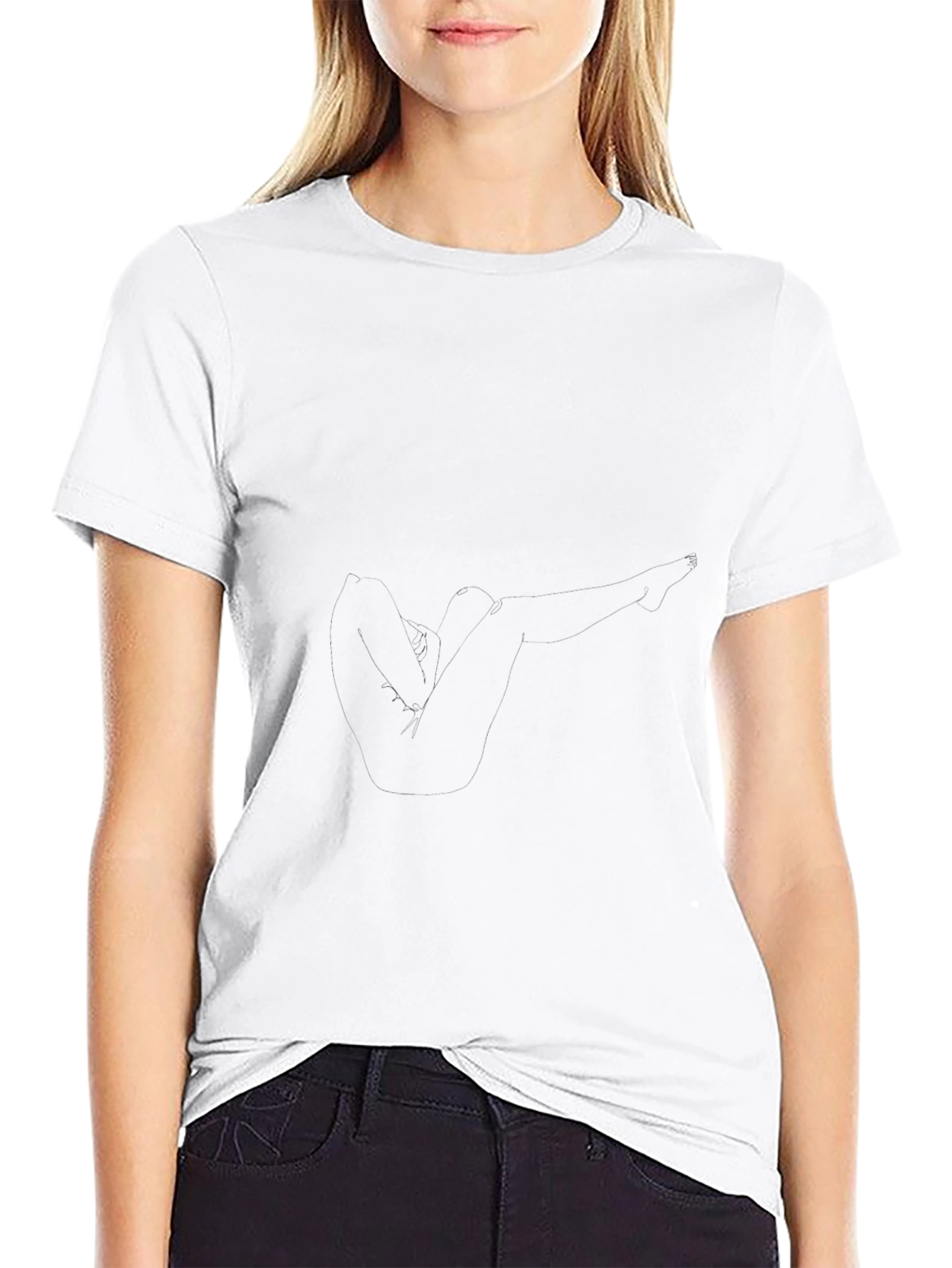 Mens Classic Black Crew Neck T-Shirt
