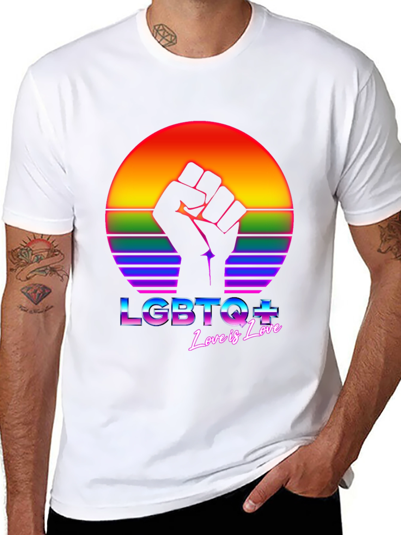 LGBTQ+ Love is Love Graphic T-Shirt - Pride Apparel