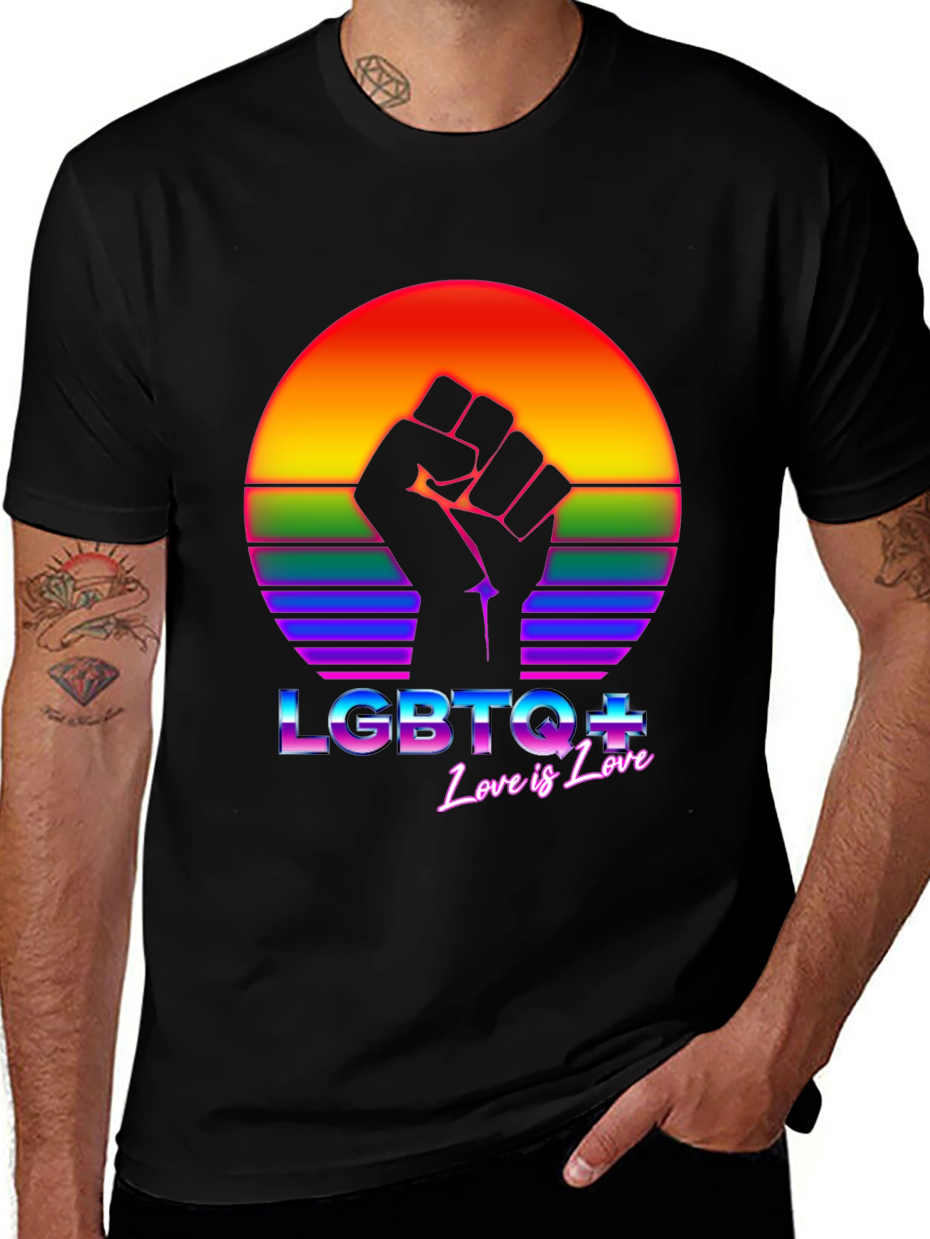 LGBTQ+ Love is Love Graphic T-Shirt - Pride Apparel