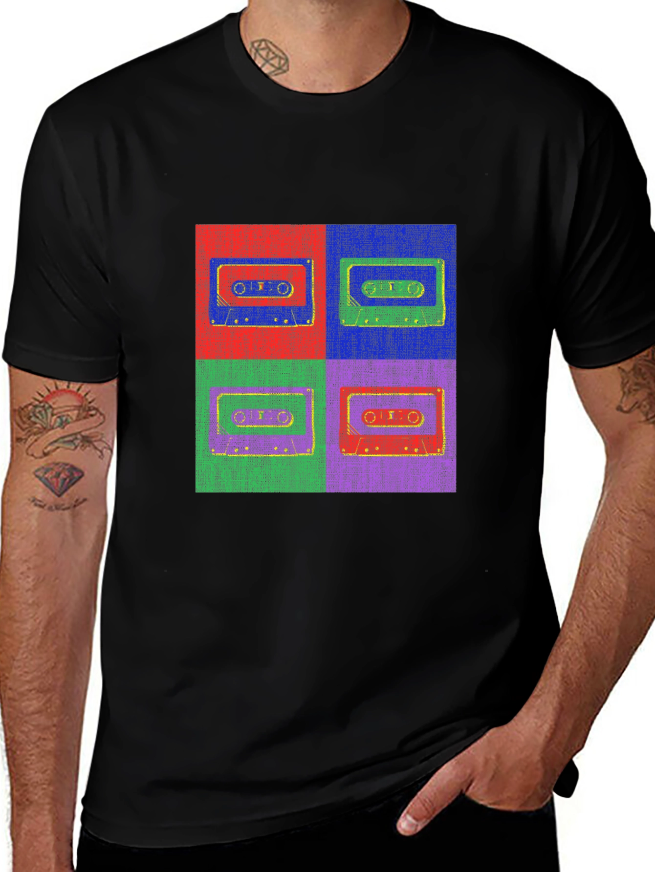 Retro Cassette Tape Pop Art Graphic Tee