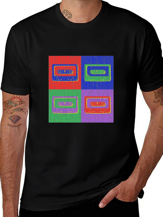 Retro Cassette Tape Pop Art Graphic Tee