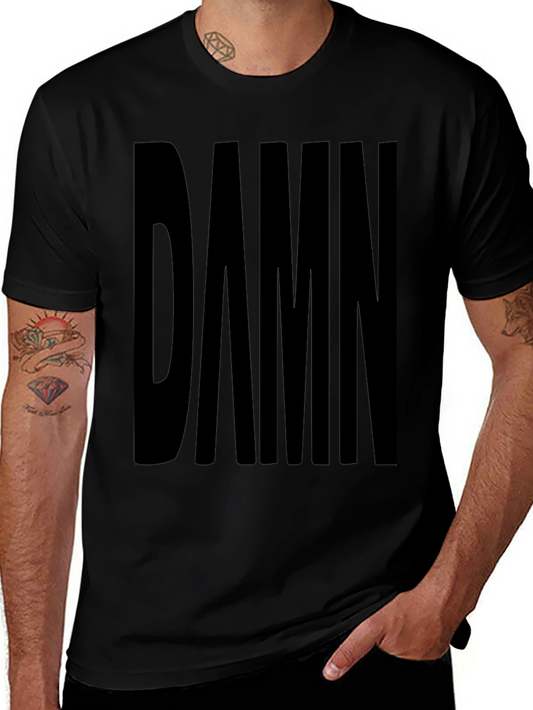 DAMN. Graphic Black T-Shirt Casual Wear