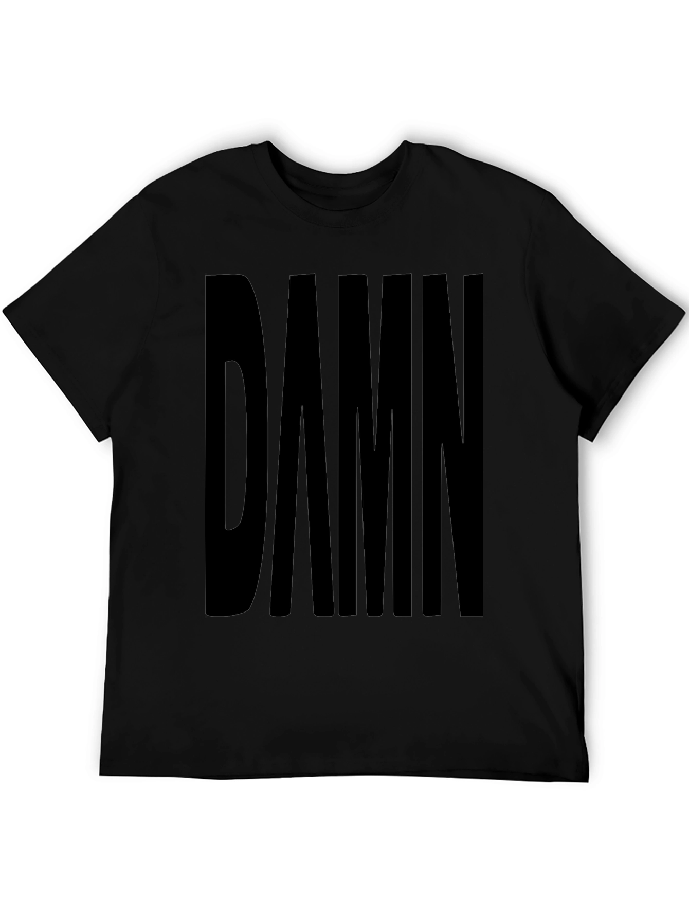 DAMN. Graphic Black T-Shirt Casual Wear