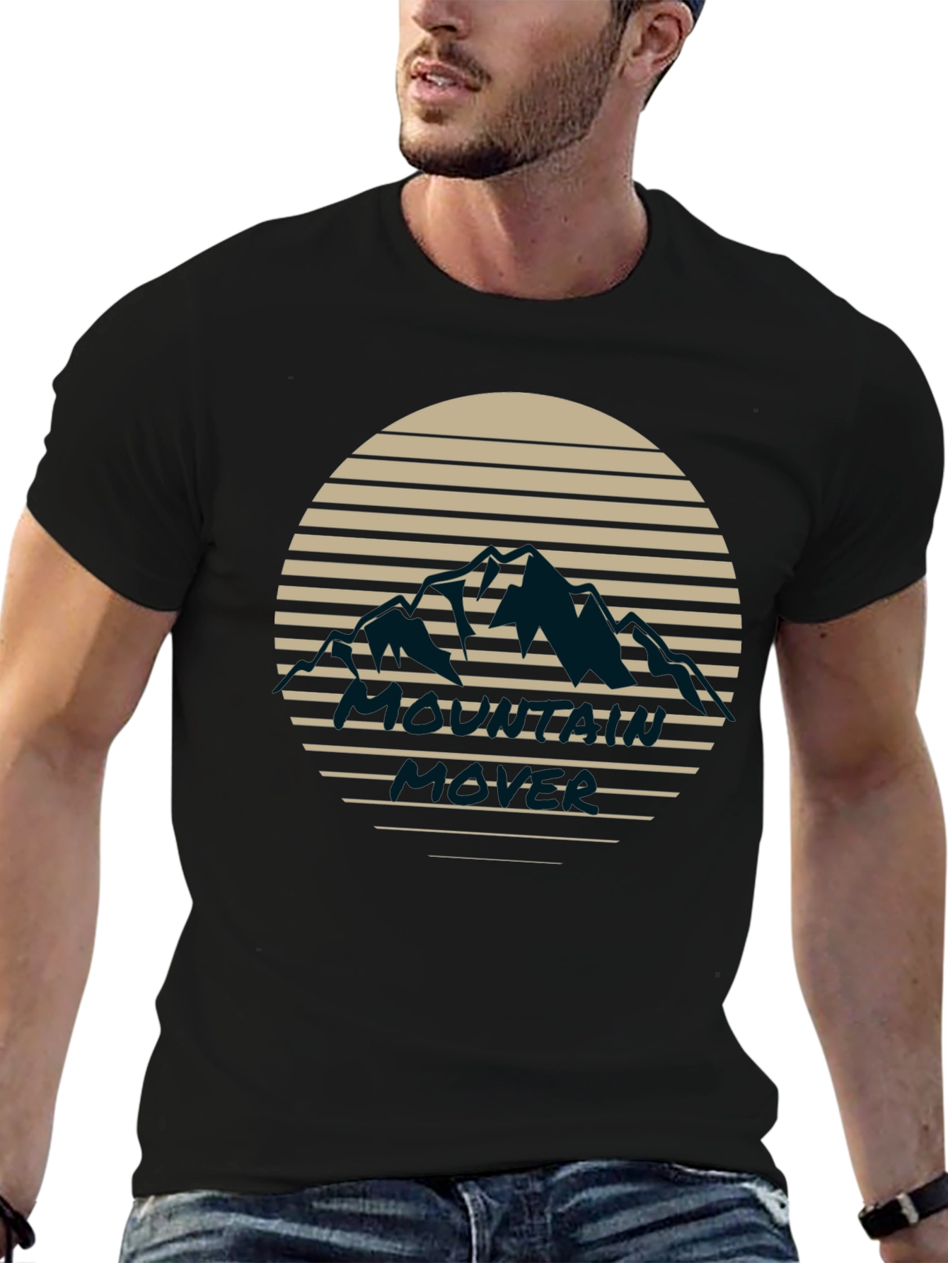 Mountain Sunset Graphic Tee - Black