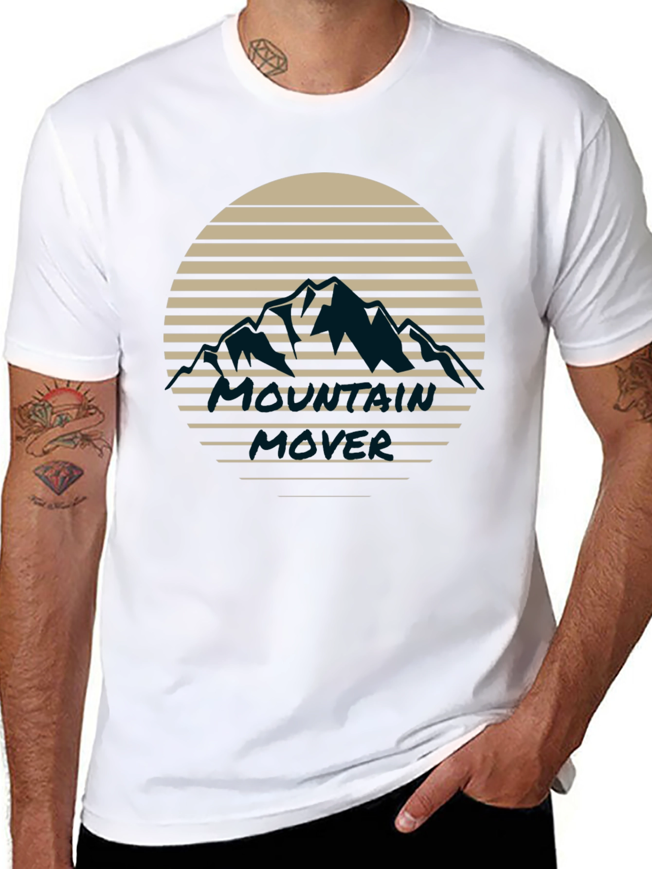 Mountain Sunset Graphic Tee - Black