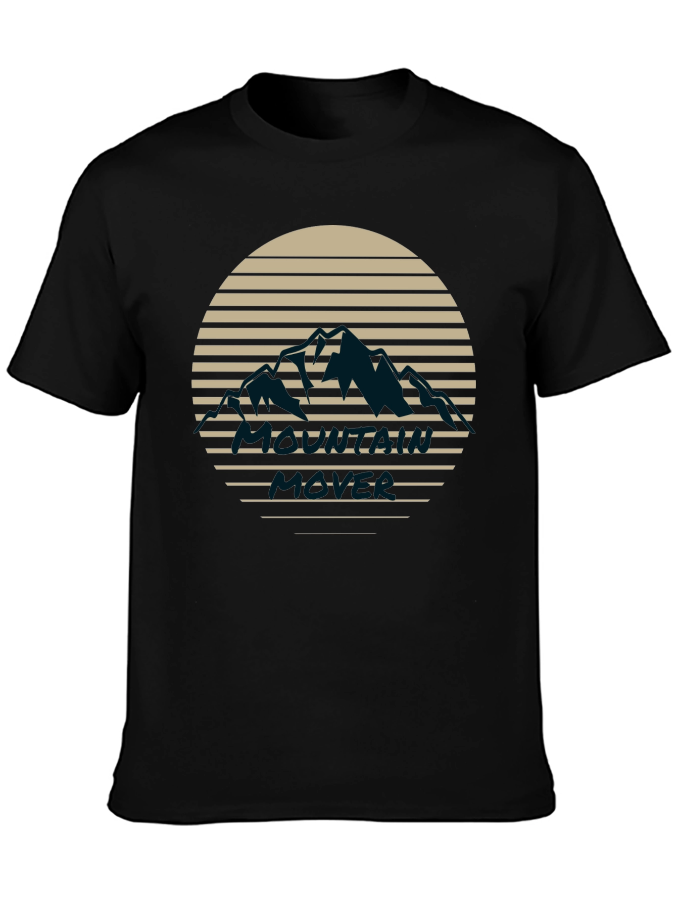 Mountain Sunset Graphic Tee - Black