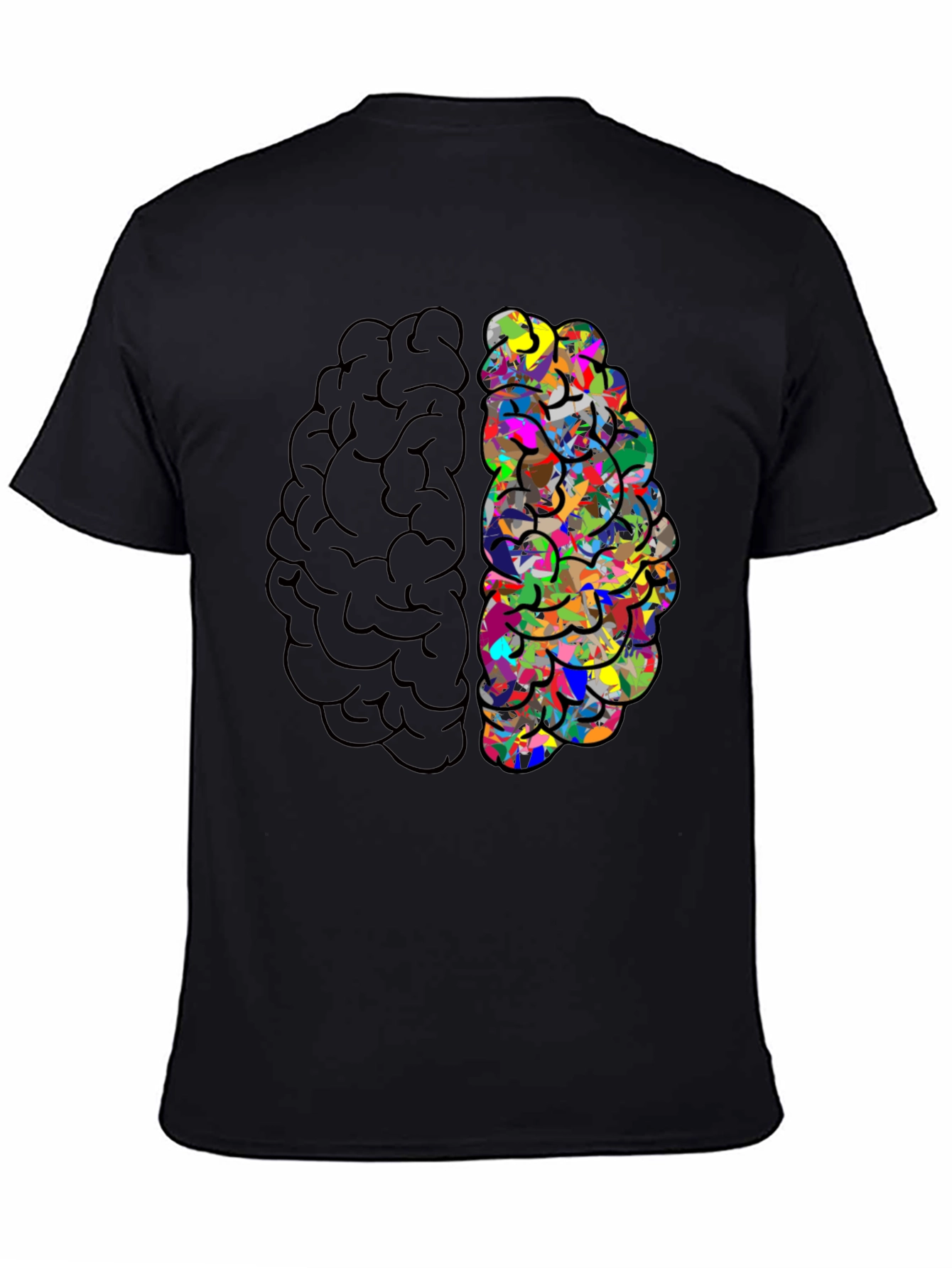 Brain Hemisphere Graphic Tee - Creative Mind T-Shirt