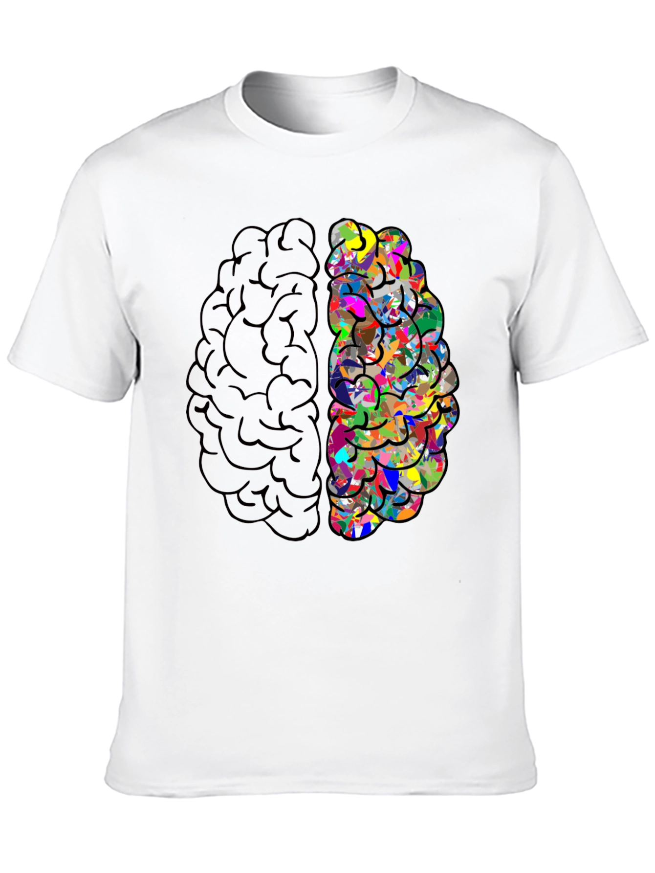 Brain Hemisphere Graphic Tee - Creative Mind T-Shirt