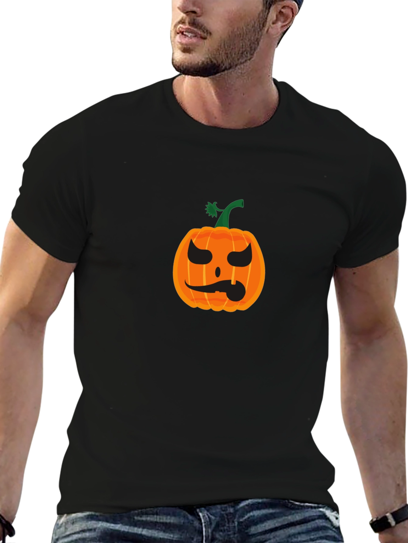 Pumpkin Halloween Black T-Shirt