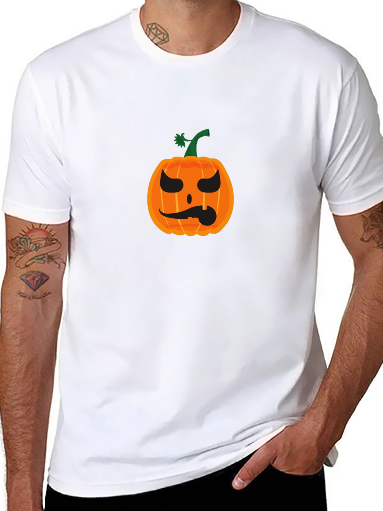 Pumpkin Halloween Black T-Shirt