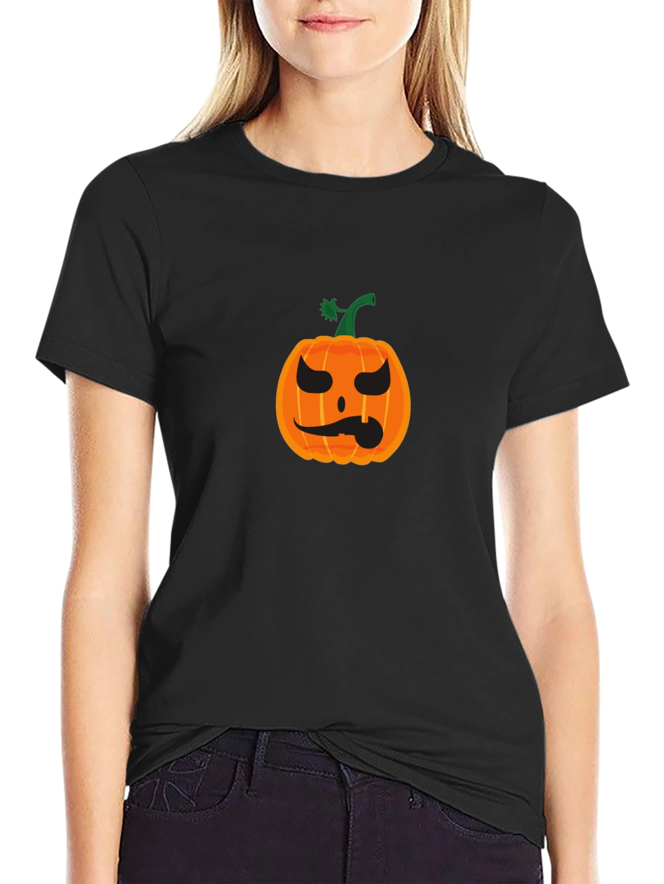 Pumpkin Halloween Black T-Shirt