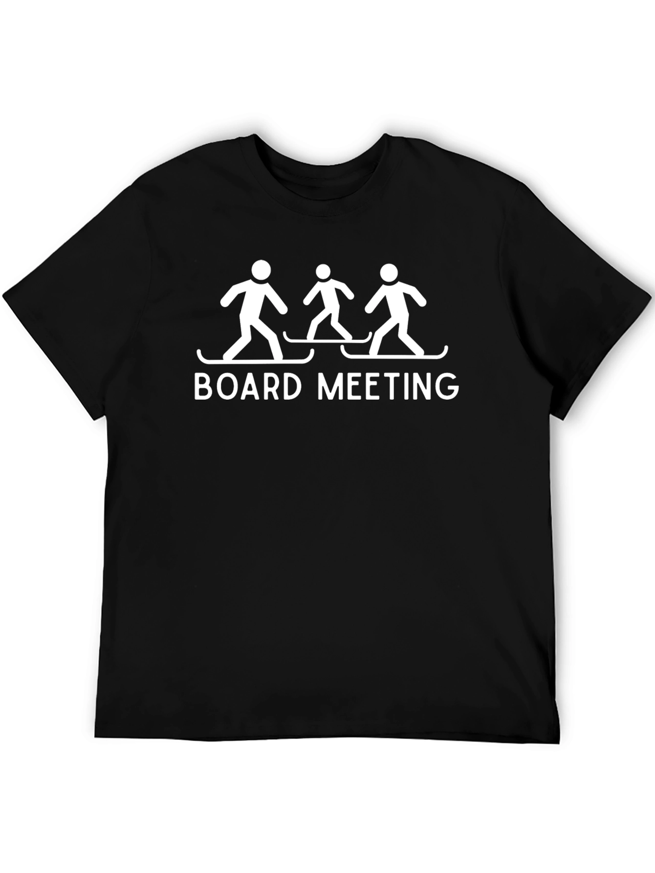 Board Meeting Skiing T-Shirt Funny Winter Graphic Tee