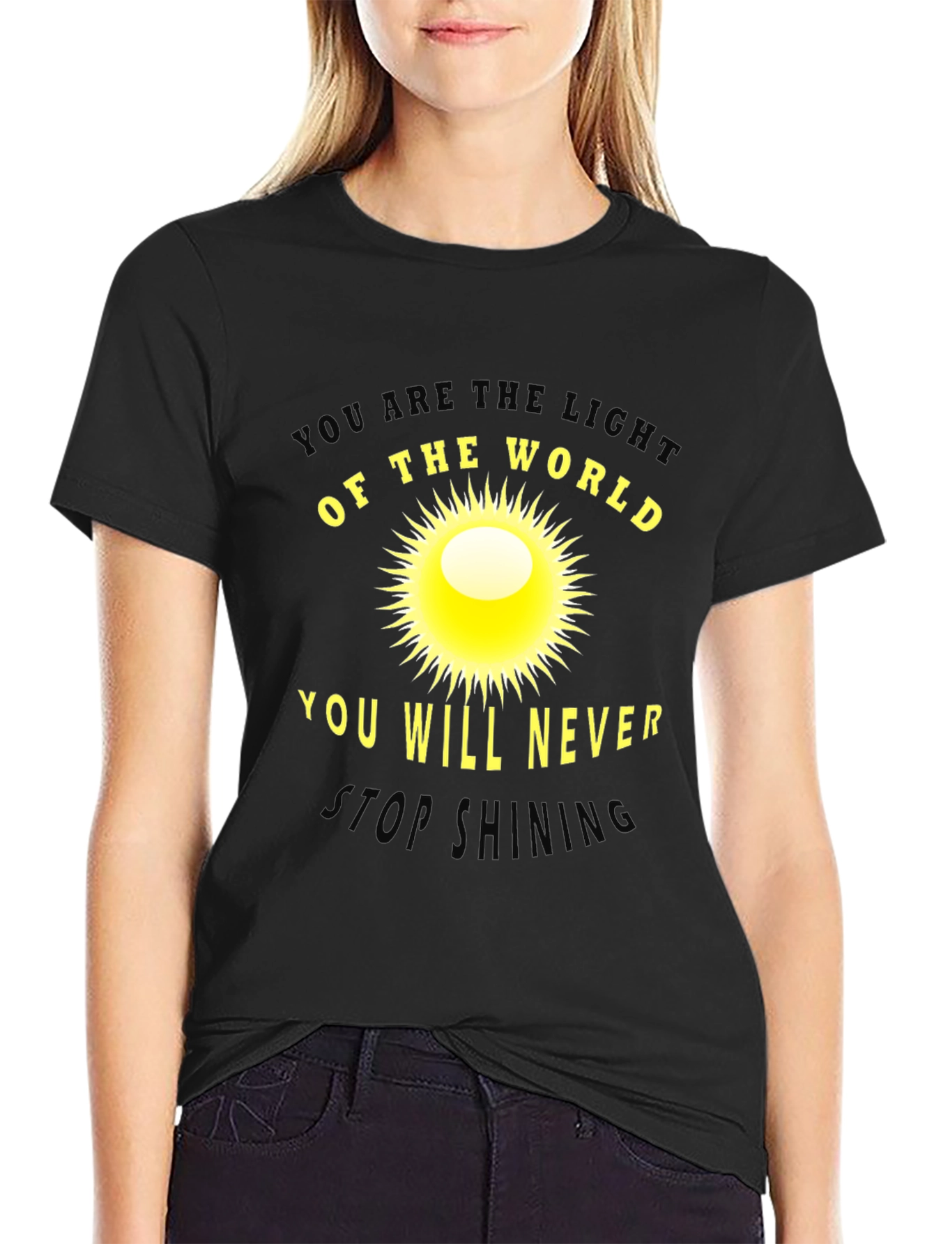 Inspirational Sun Graphic T-Shirt: Light of the World