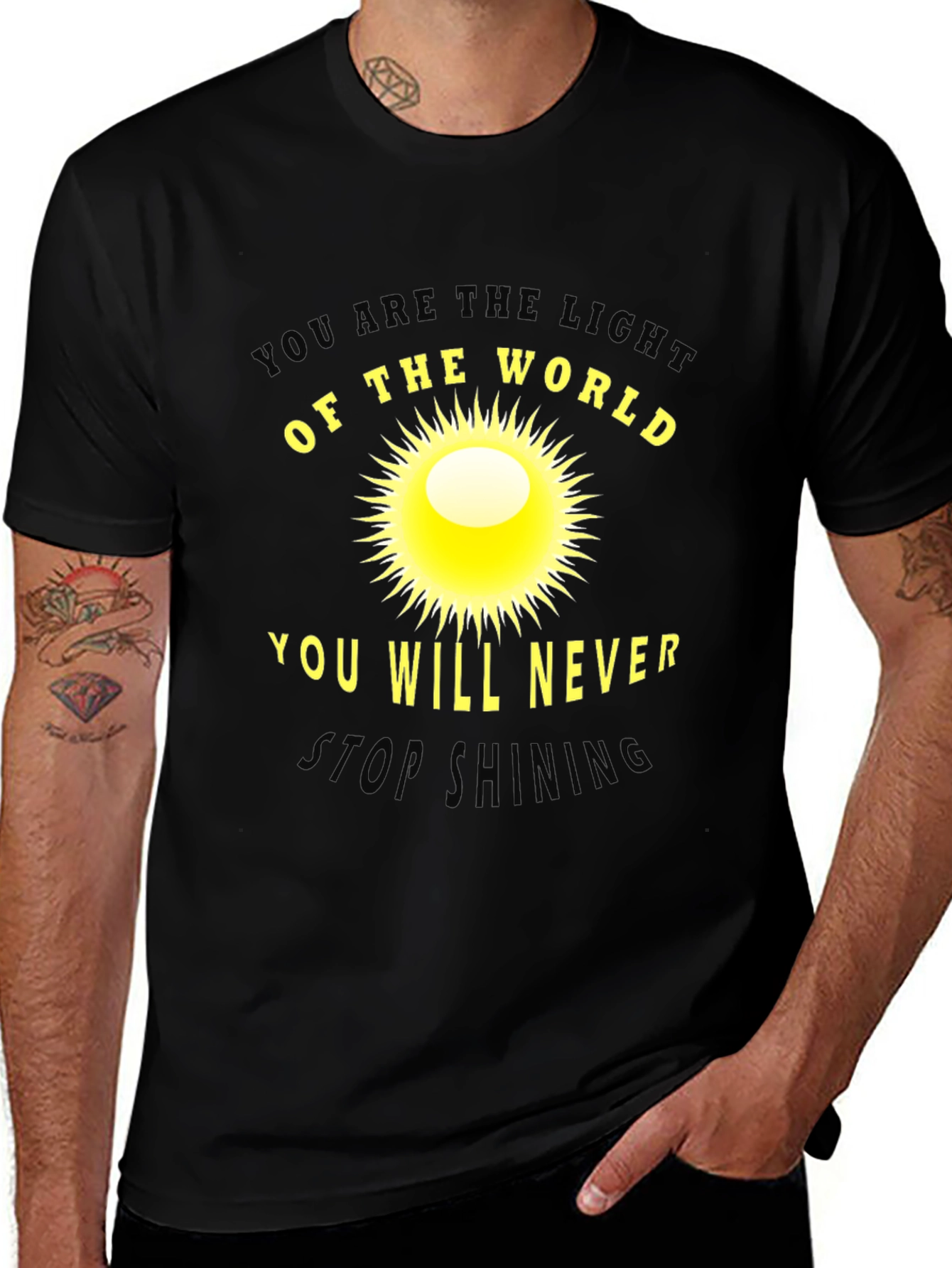 Inspirational Sun Graphic T-Shirt: Light of the World