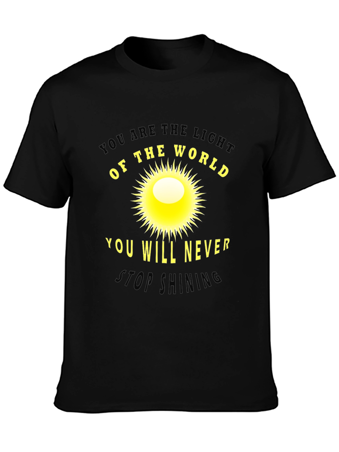 Inspirational Sun Graphic T-Shirt: Light of the World