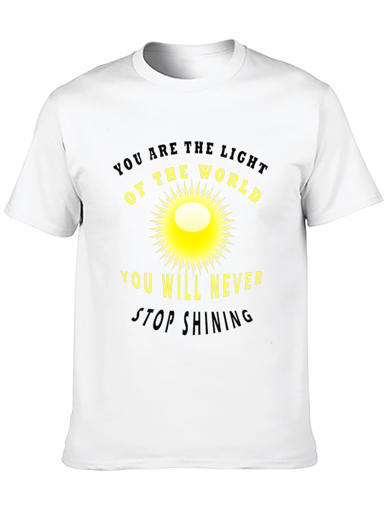 Inspirational Sun Graphic T-Shirt: Light of the World
